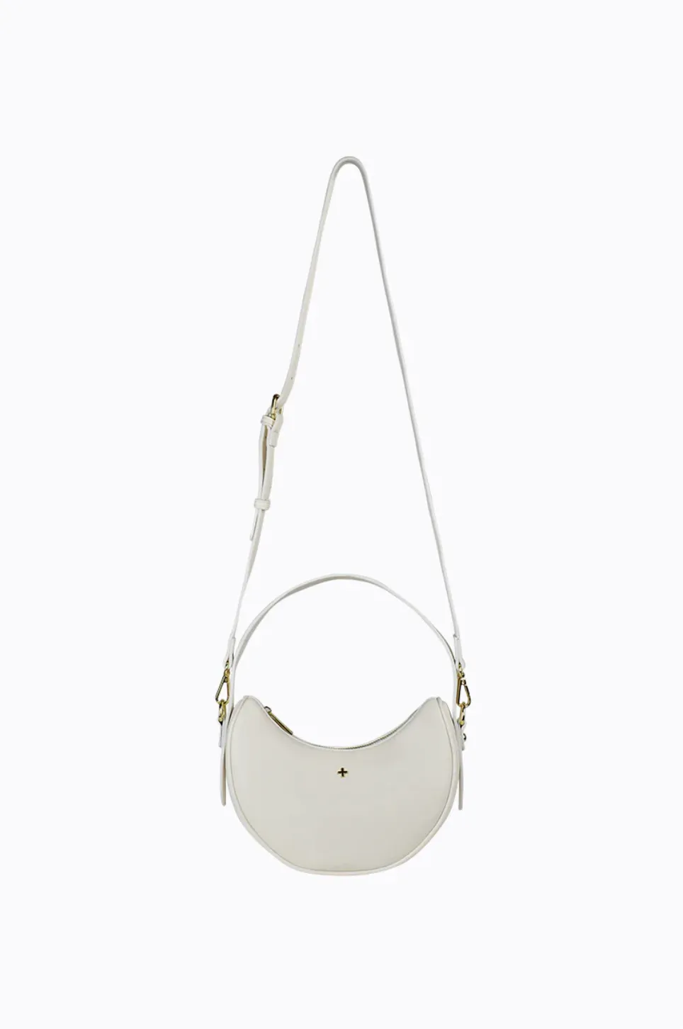 PETA   JAIN SUNKISSED SHOULDER BAG - WHITE PU/GOLD