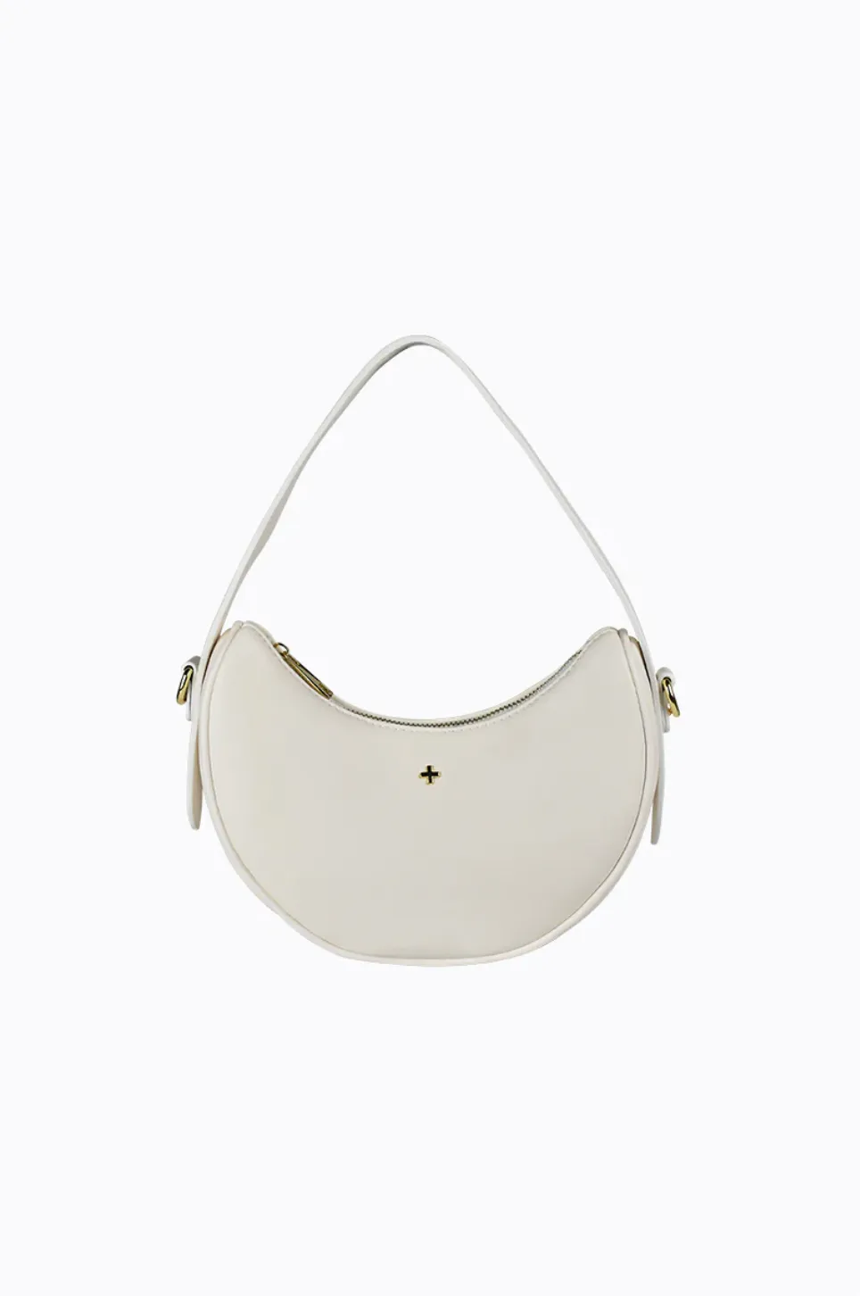 PETA   JAIN SUNKISSED SHOULDER BAG - WHITE PU/GOLD