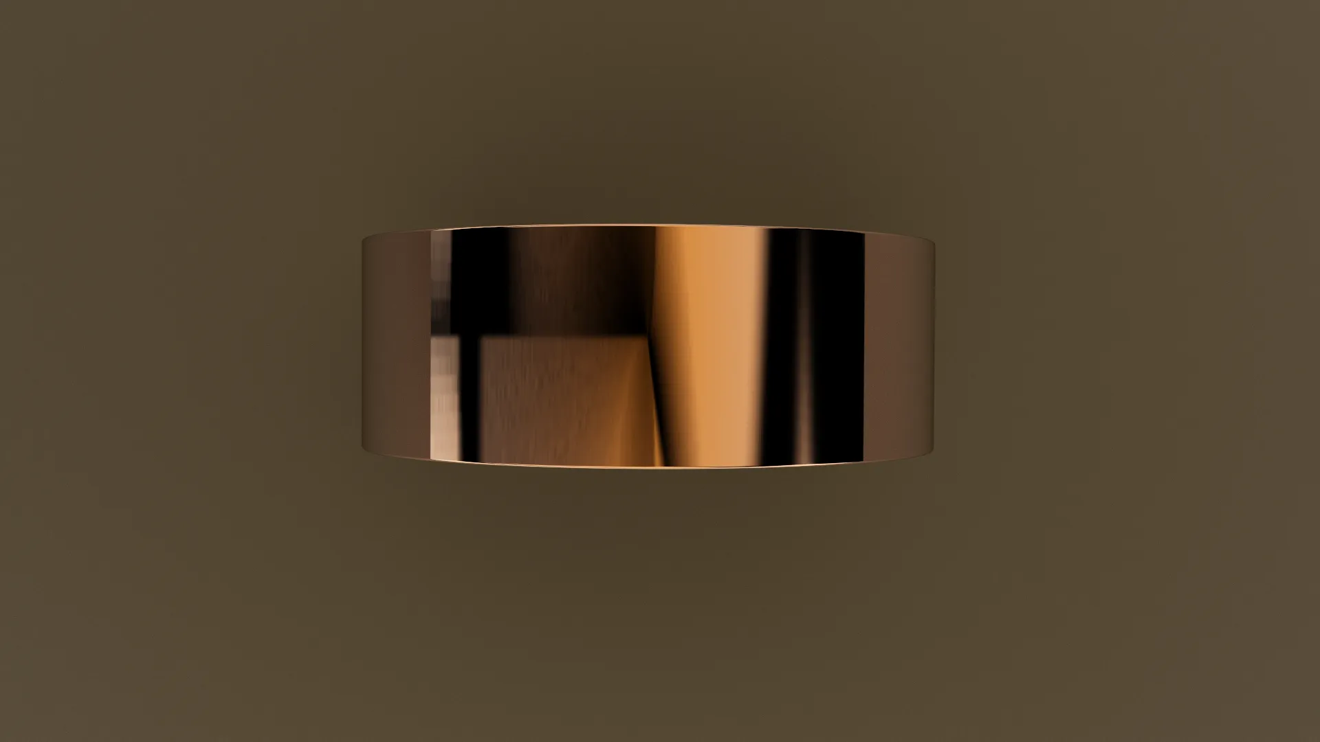 Polished Rose Gold 8mm Flat Wedding Band