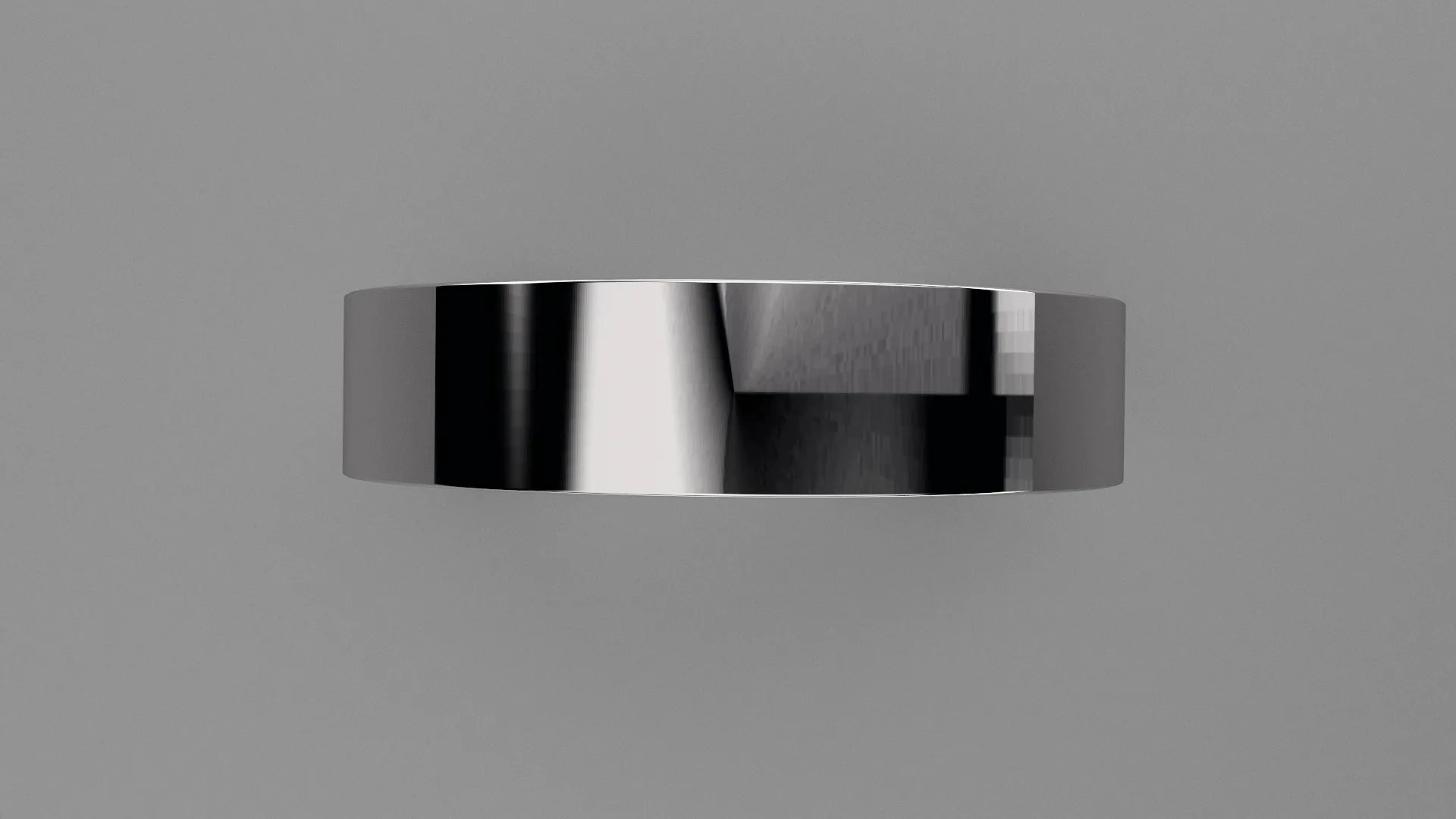 Polished Sterling Silver 5mm Flat Wedding Band