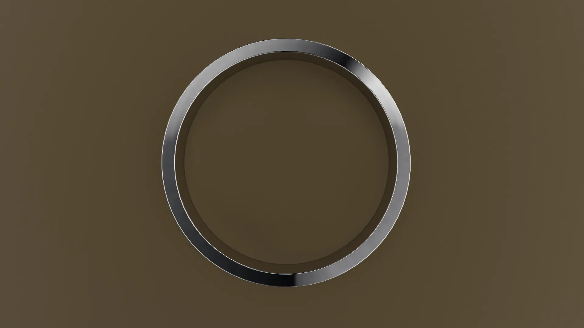 Polished White Gold 5mm Flat Wedding Band