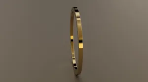 Polished Yellow Gold 1mm Flat Wedding Band