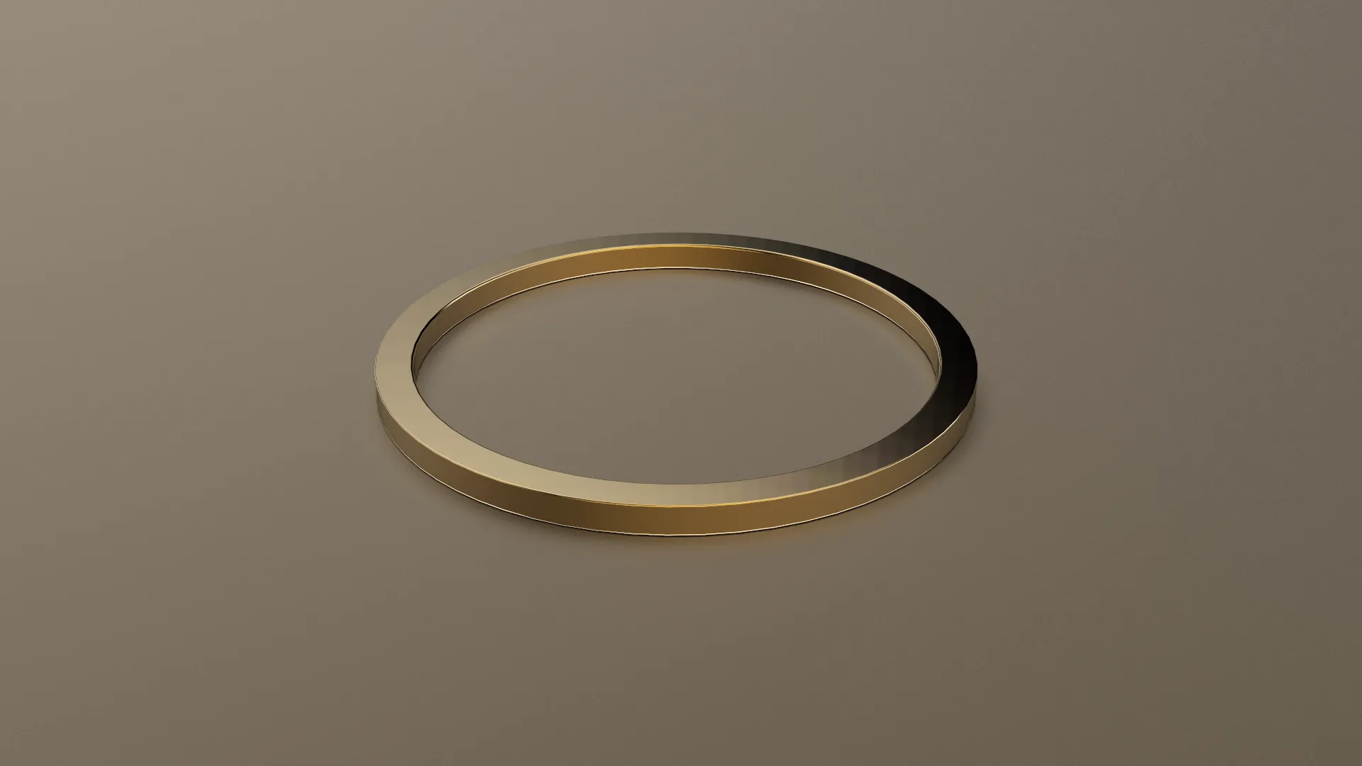 Polished Yellow Gold 1mm Flat Wedding Band