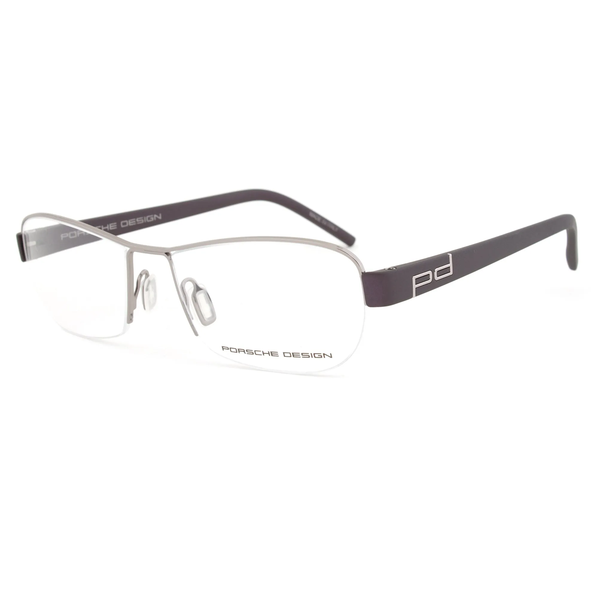 Porsche Design P8211 C Rectangular | Gunmetal/Aubergine| Eyeglass Frames
