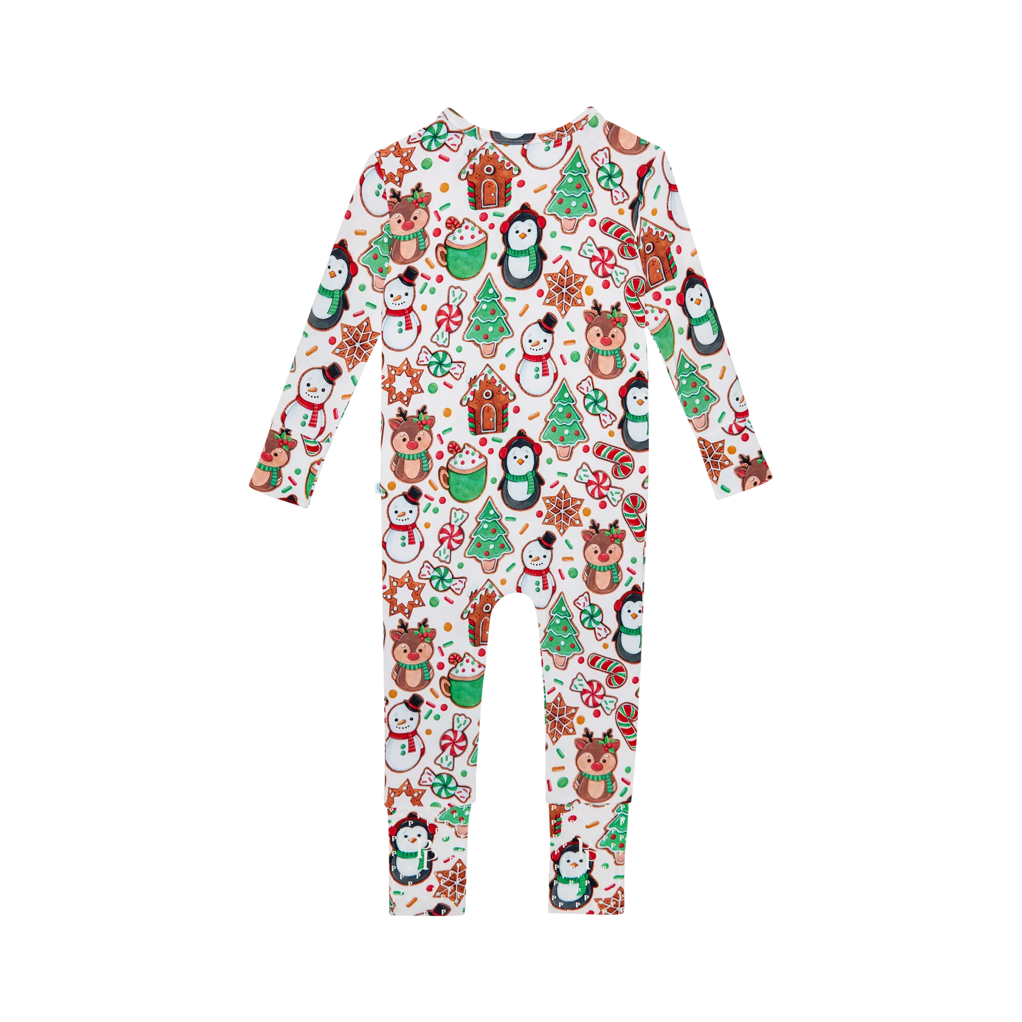 Posh Peanut Baby Convertible Romper Zippered One Piece in Cookie Medley
