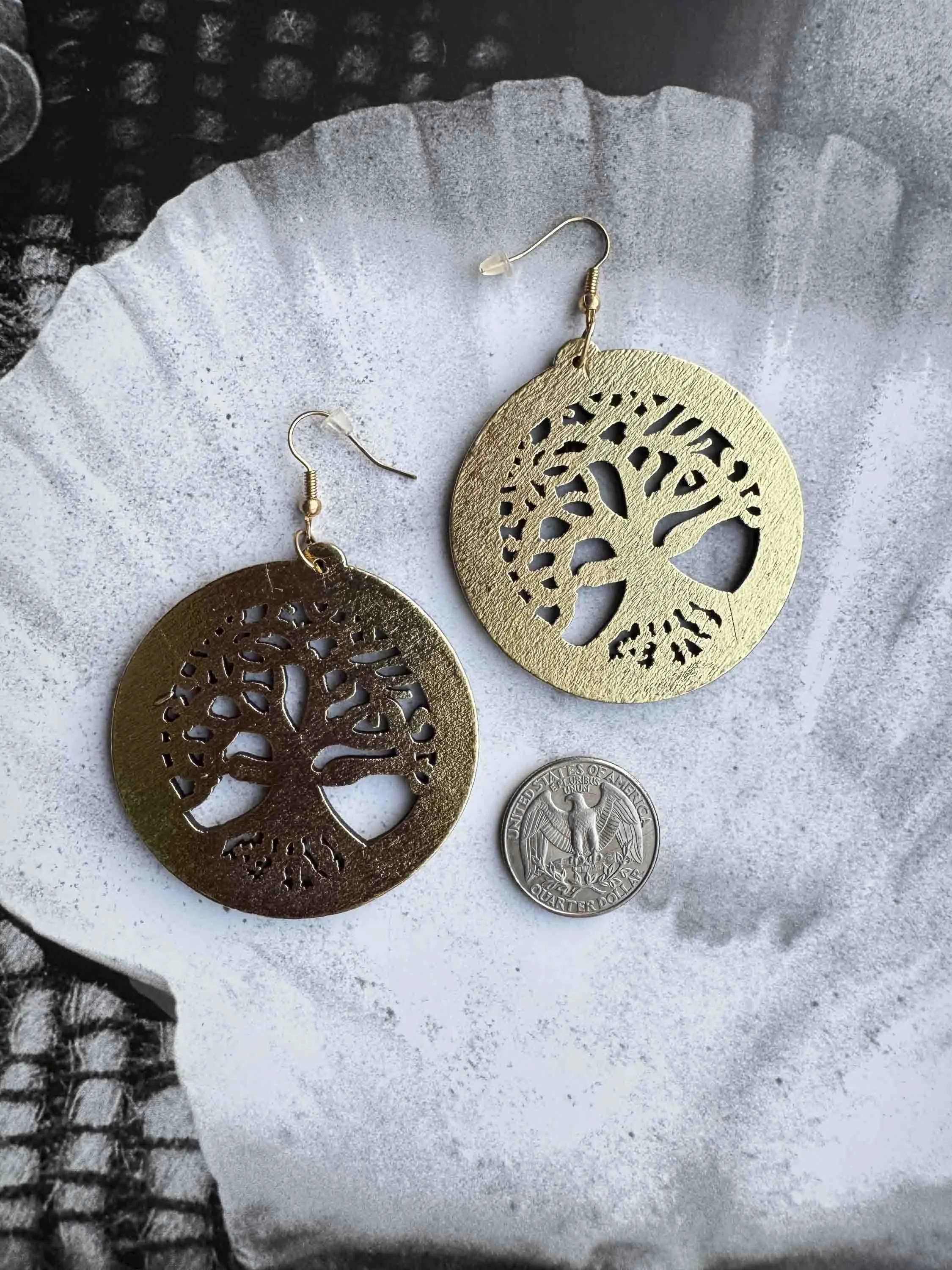 Pre-Loved Tree of Life Cutout Earrings