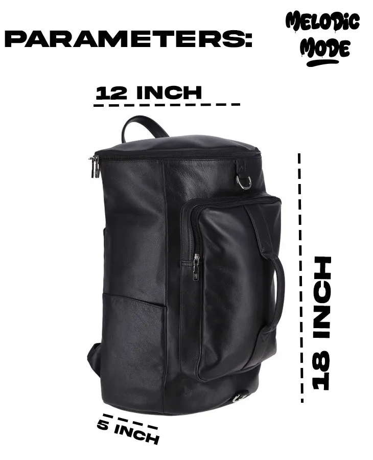 Premium Cowhide Leather Backpack | Crazy Horse Finish, Brass Hardware, Spacious Leather backpack, Soft Shoulder Straps & Durable Construction
