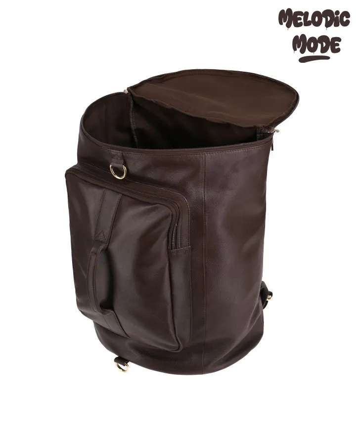 Premium Cowhide Leather Backpack | Crazy Horse Finish, Brass Hardware, Spacious Leather backpack, Soft Shoulder Straps & Durable Construction