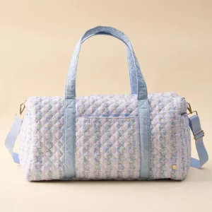 Quilted Weekender Bag Petal Parade Blue