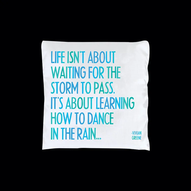"dance in the rain" fold-up bag