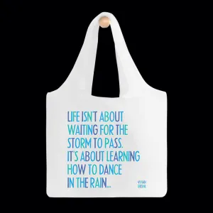 "dance in the rain" fold-up bag