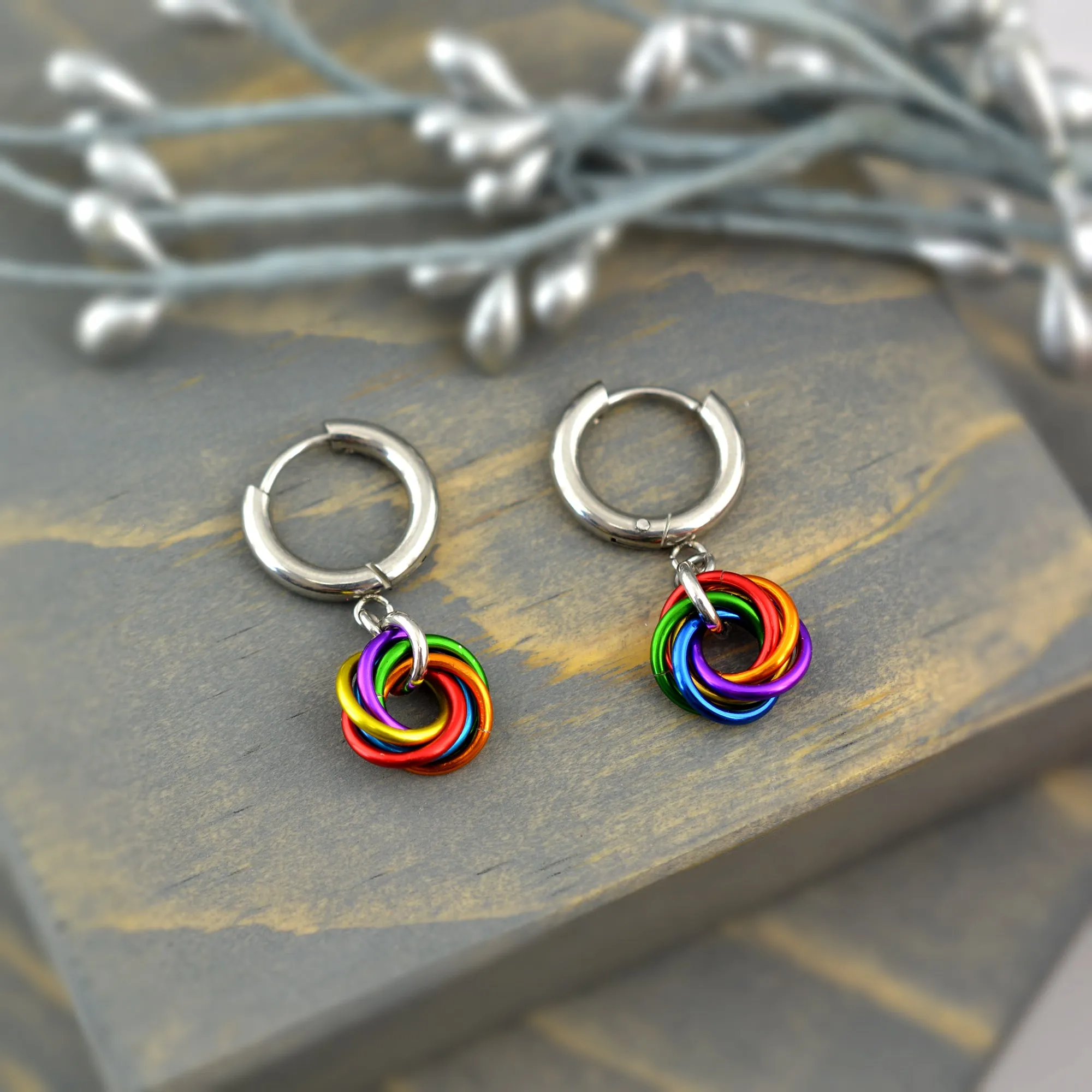 Rainbow Pride - Mini Knot Earring