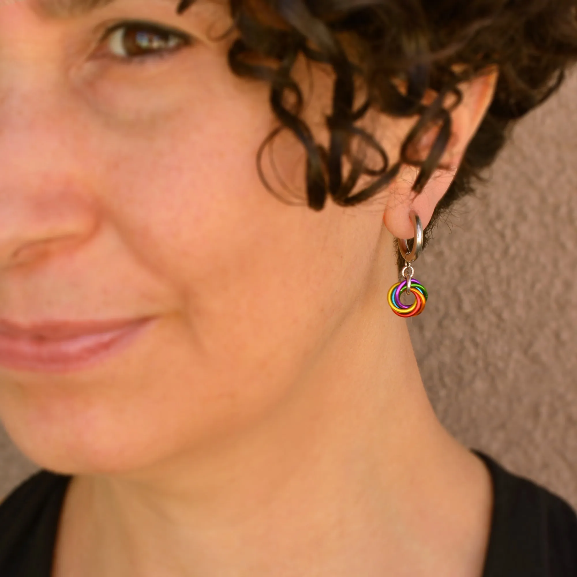Rainbow Pride - Mini Knot Earring