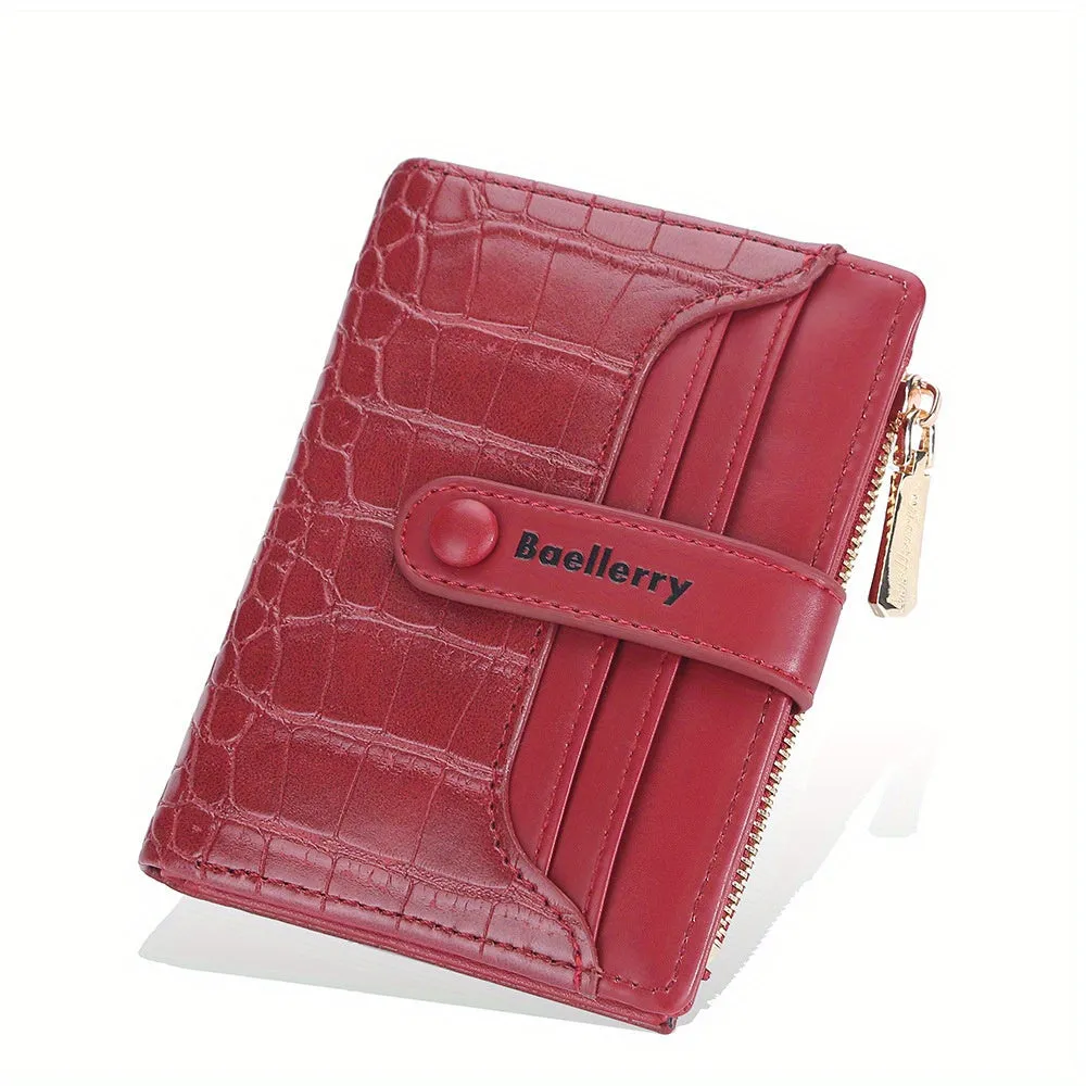 realaiot  Women's Minimalist Short Wallet, Clutch Coin Purse, Lightweight Credit Card Holder