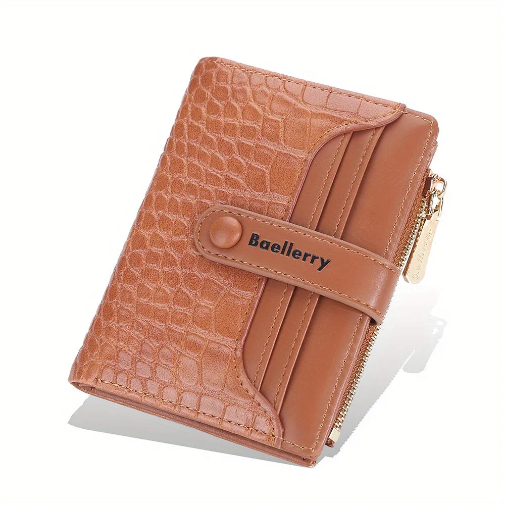 realaiot  Women's Minimalist Short Wallet, Clutch Coin Purse, Lightweight Credit Card Holder