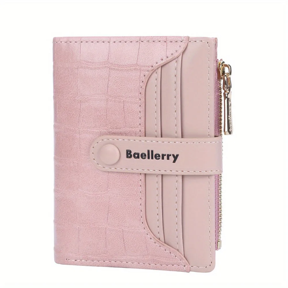 realaiot  Women's Minimalist Short Wallet, Clutch Coin Purse, Lightweight Credit Card Holder