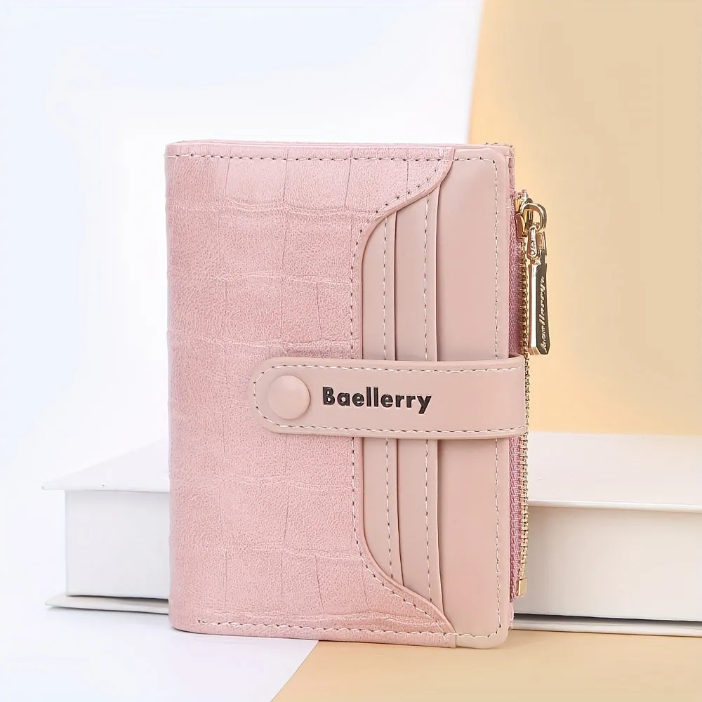 realaiot  Women's Minimalist Short Wallet, Clutch Coin Purse, Lightweight Credit Card Holder