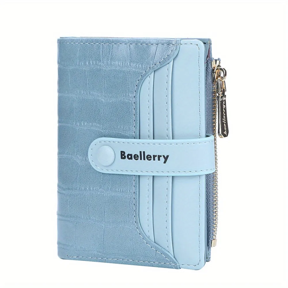 realaiot  Women's Minimalist Short Wallet, Clutch Coin Purse, Lightweight Credit Card Holder