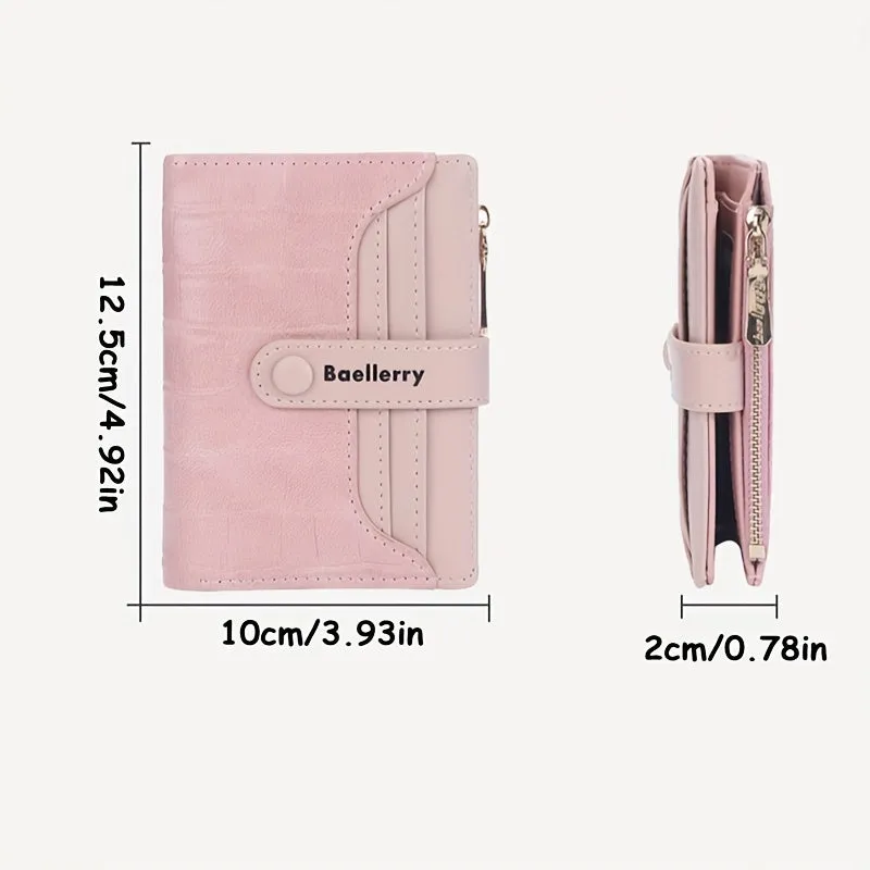 realaiot  Women's Minimalist Short Wallet, Clutch Coin Purse, Lightweight Credit Card Holder
