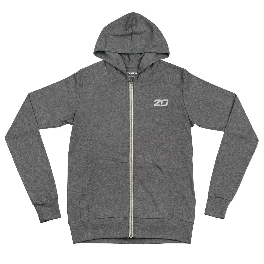 Rebirth Embroidered Zip Hoodie