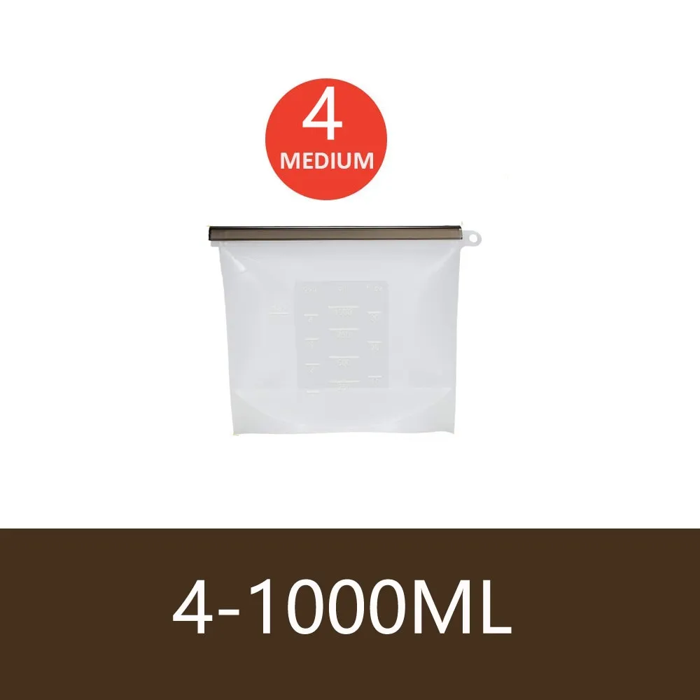 Reusable Silicone Food Storage Bag 1000ml 1500ml