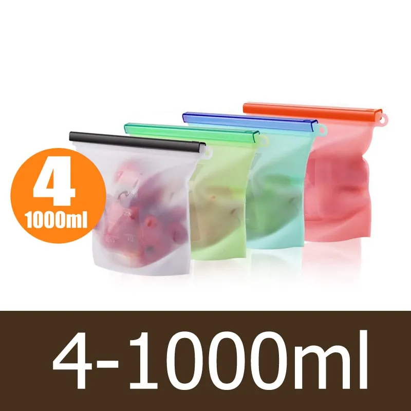 Reusable Silicone Food Storage Bag 1000ml 1500ml