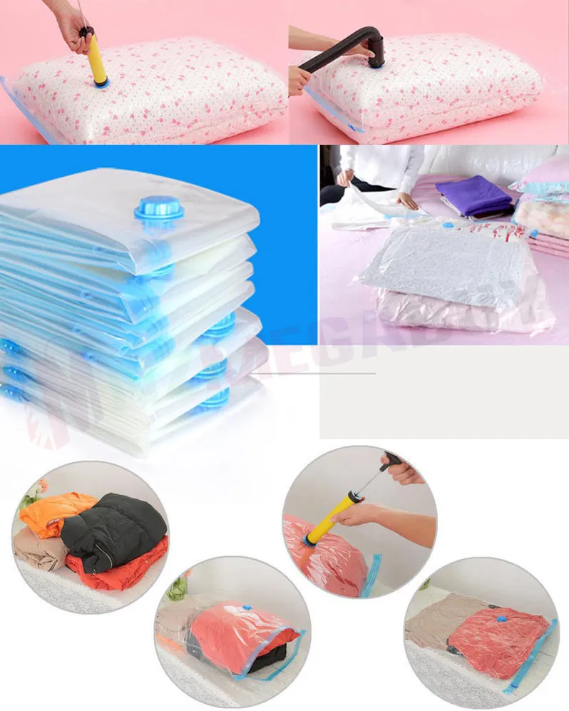 Reusable Vacuum Seal Travel Bag 100 x 130* 1pcs,4pcs,8pcs