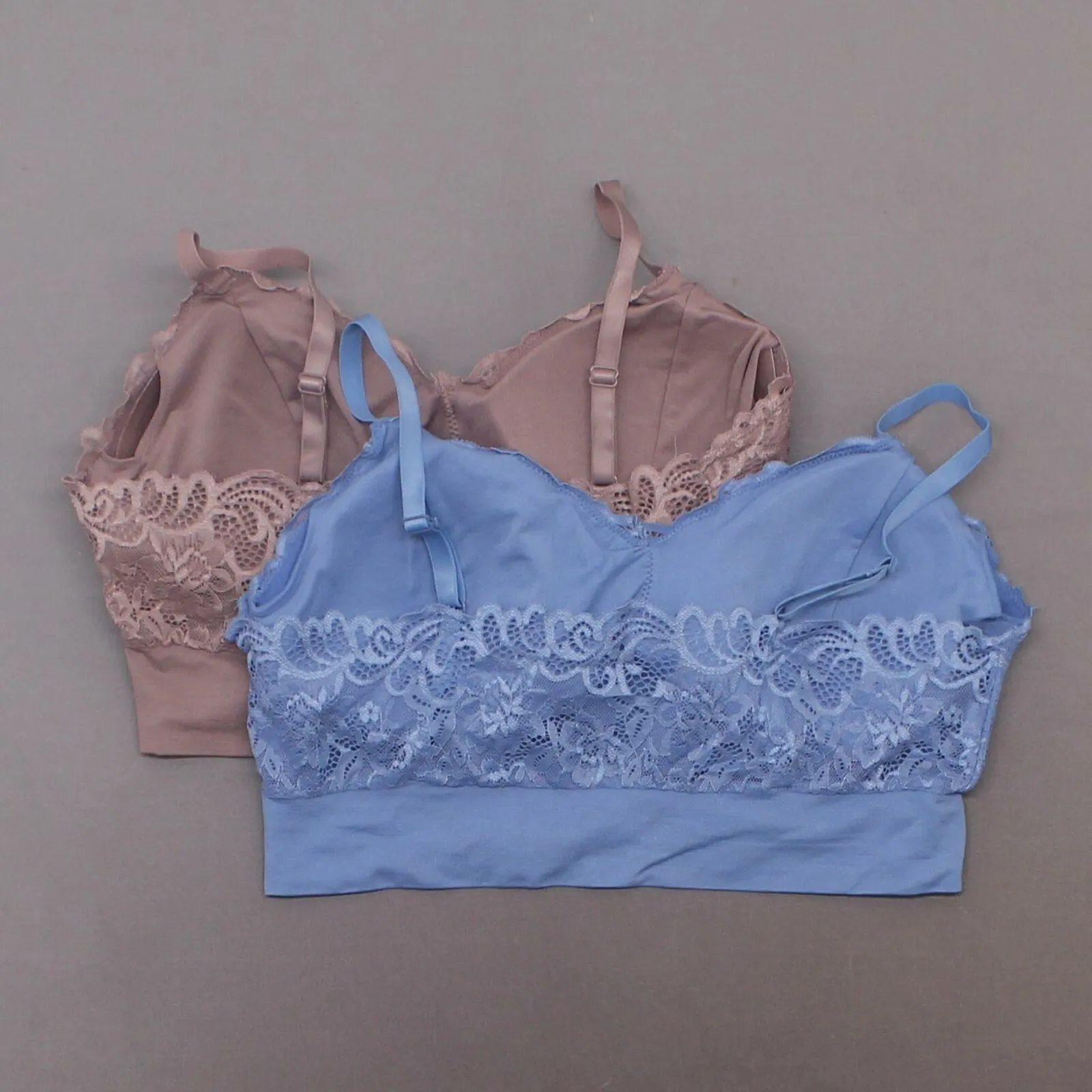 Rhonda Shear Plus Size 2 Pack Lace Leisure Bras With Removable Pads