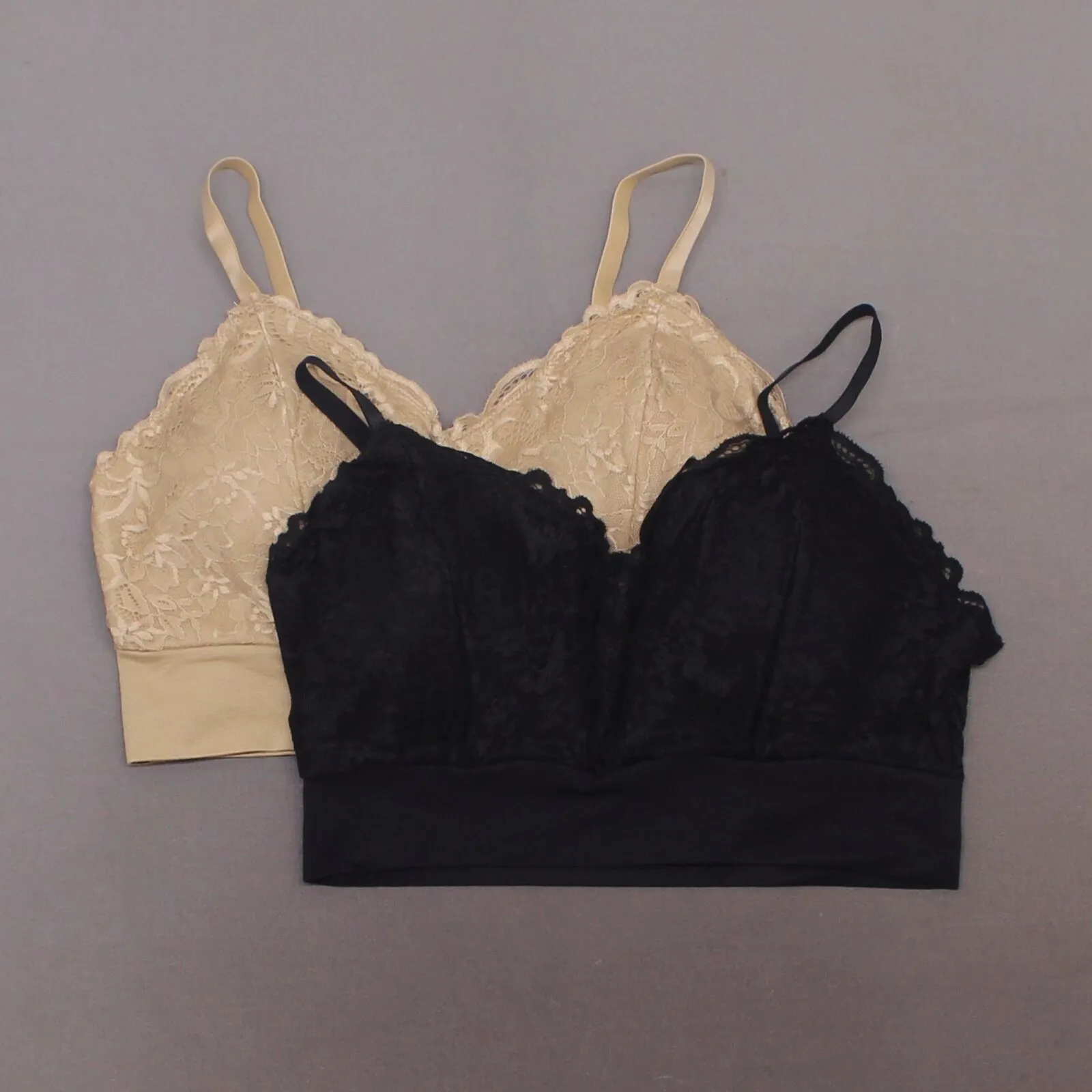 Rhonda Shear Plus Size 2 Pack Lace Leisure Bras With Removable Pads