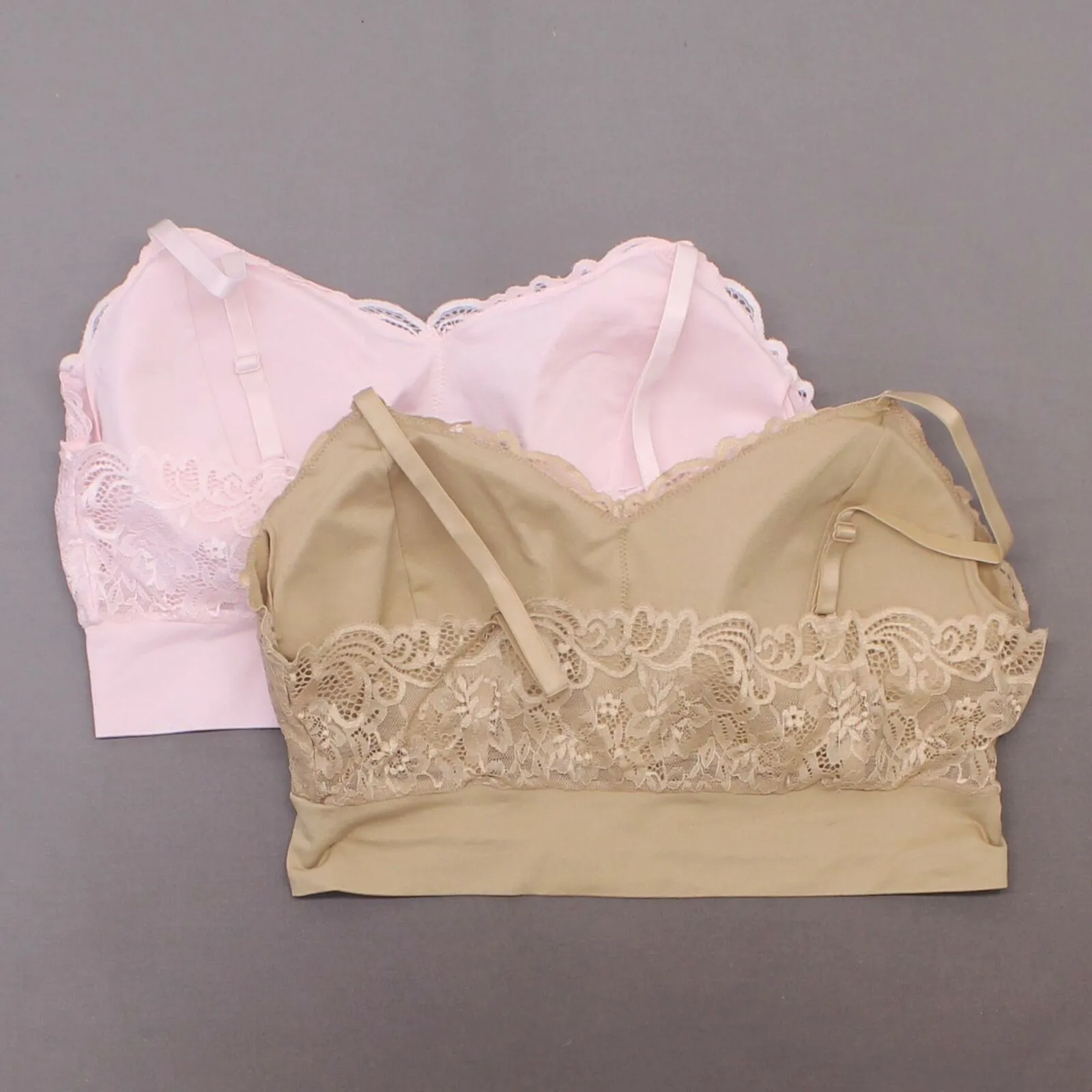 Rhonda Shear Plus Size 2 Pack Lace Leisure Bras With Removable Pads
