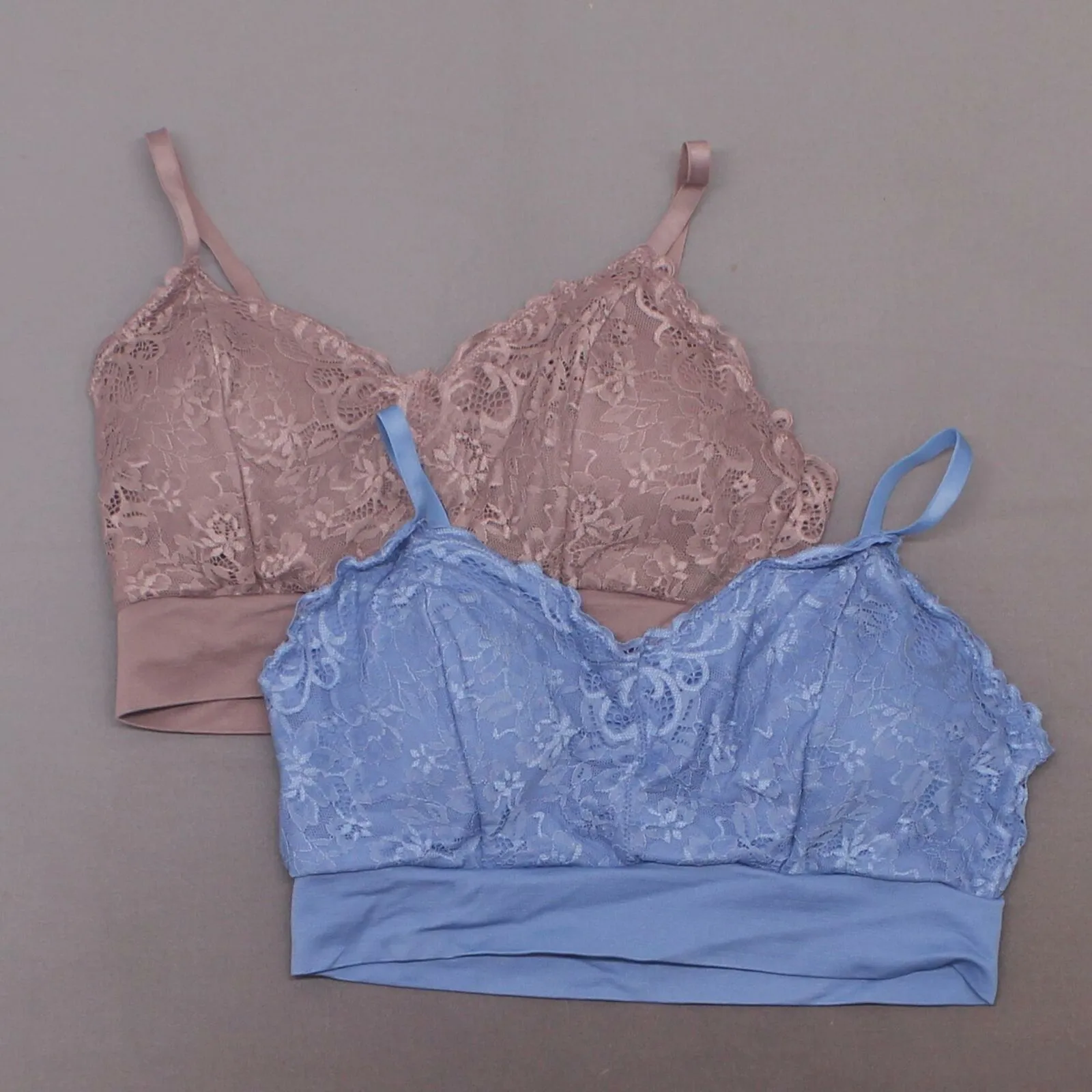 Rhonda Shear Plus Size 2 Pack Lace Leisure Bras With Removable Pads