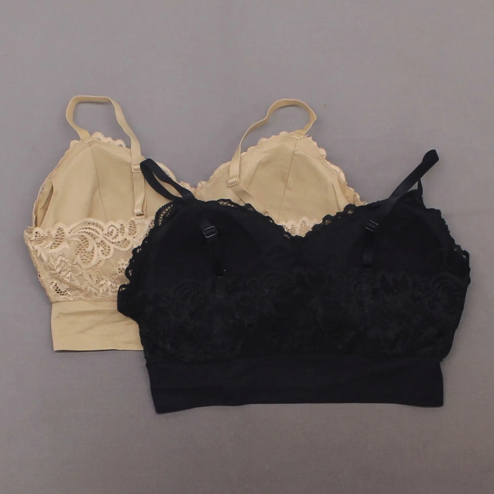 Rhonda Shear Plus Size 2 Pack Lace Leisure Bras With Removable Pads