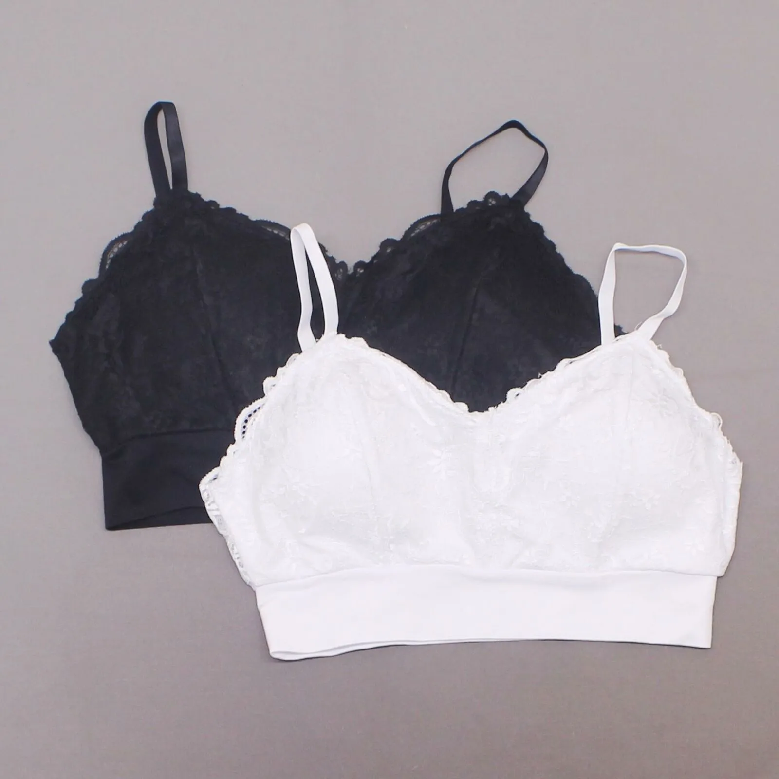 Rhonda Shear Plus Size 2 Pack Lace Leisure Bras With Removable Pads