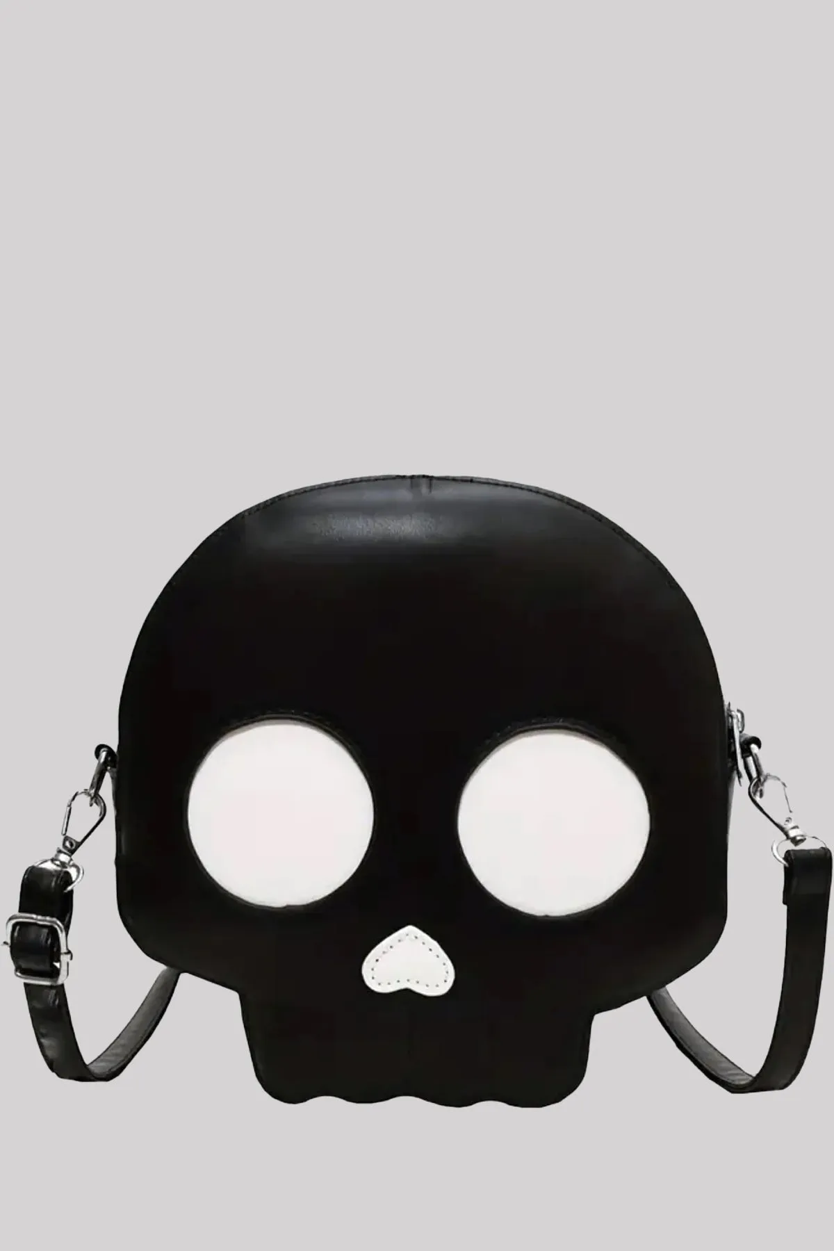 Ro Rox Gothic Skull Head Faux Leather Crossbody Bag