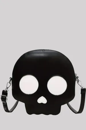 Ro Rox Gothic Skull Head Faux Leather Crossbody Bag