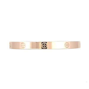 Rose Gold Plated 6mm Wide Screw Love Bangle