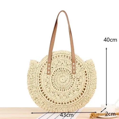 Round Straw Beach Bag - Sexikinis Swim