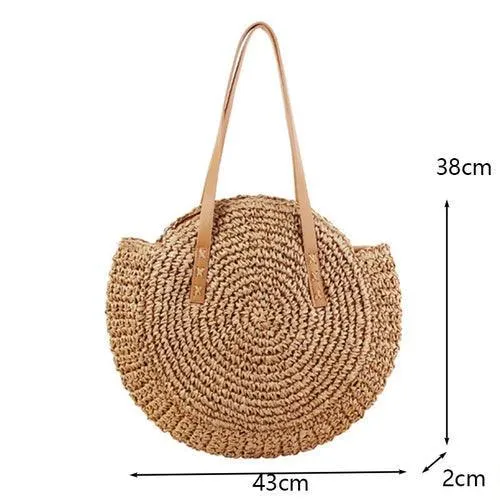 Round Straw Beach Bag - Sexikinis Swim