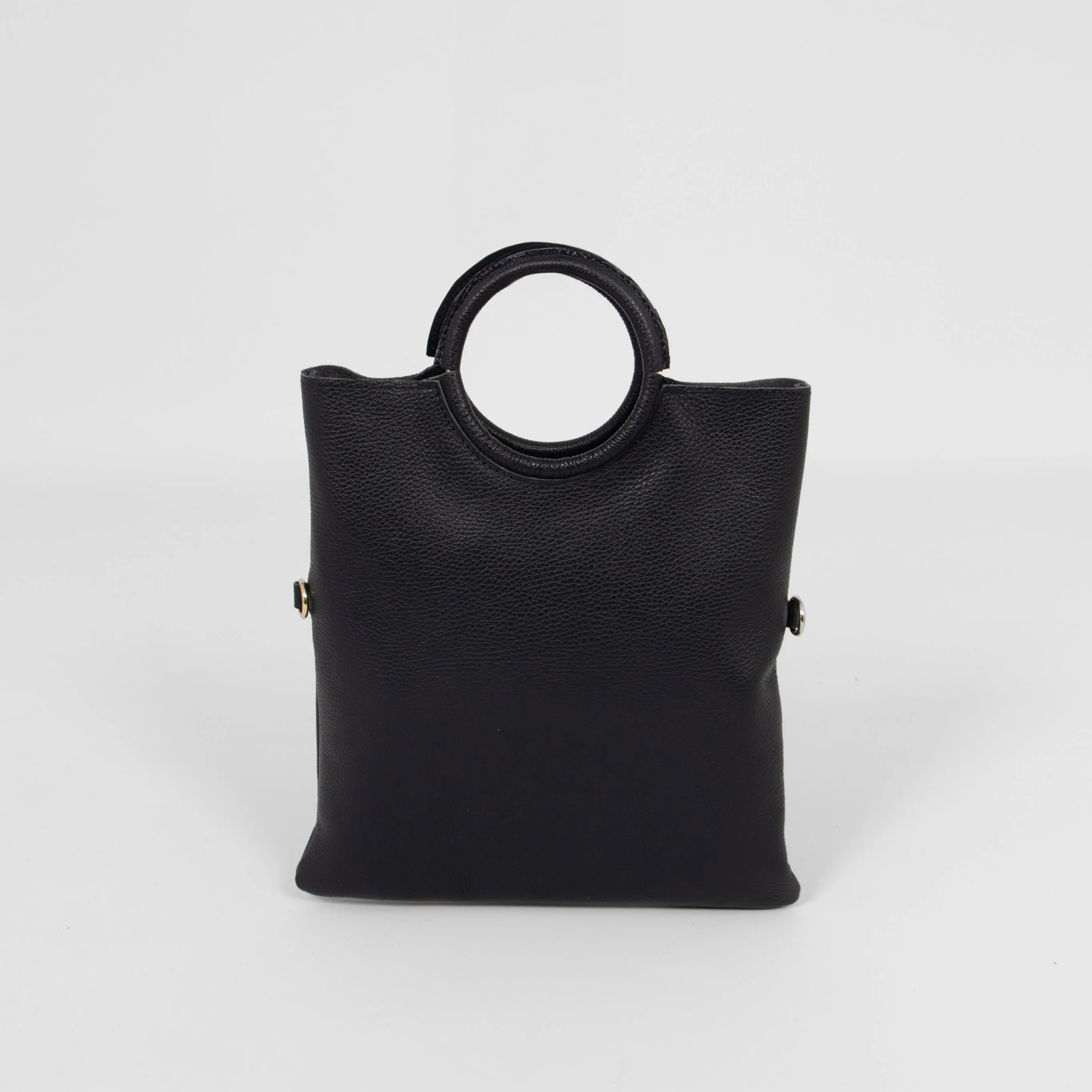 Rowan Italian Leather 2pc Crossbody Bag Set - Navy Blue, Pebbled