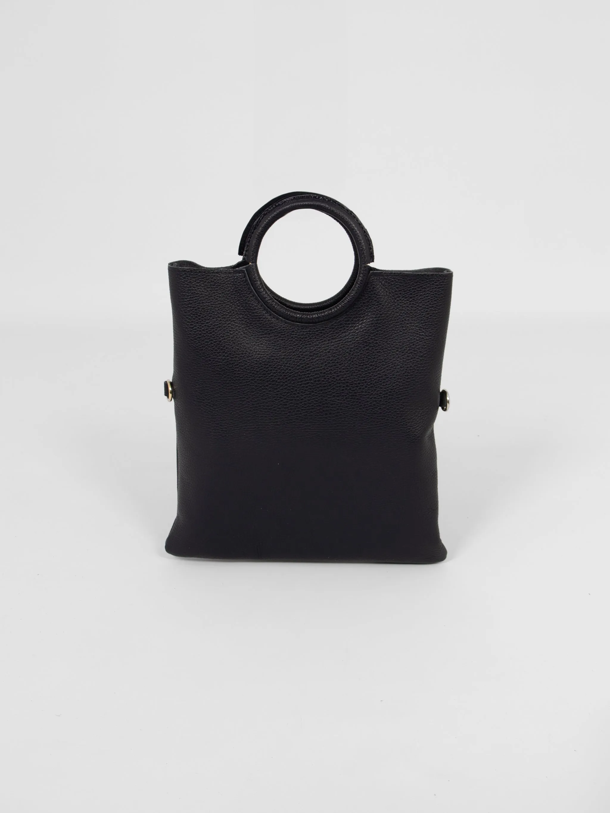 Rowan Italian Leather 2pc Crossbody Bag Set - Navy Blue, Pebbled