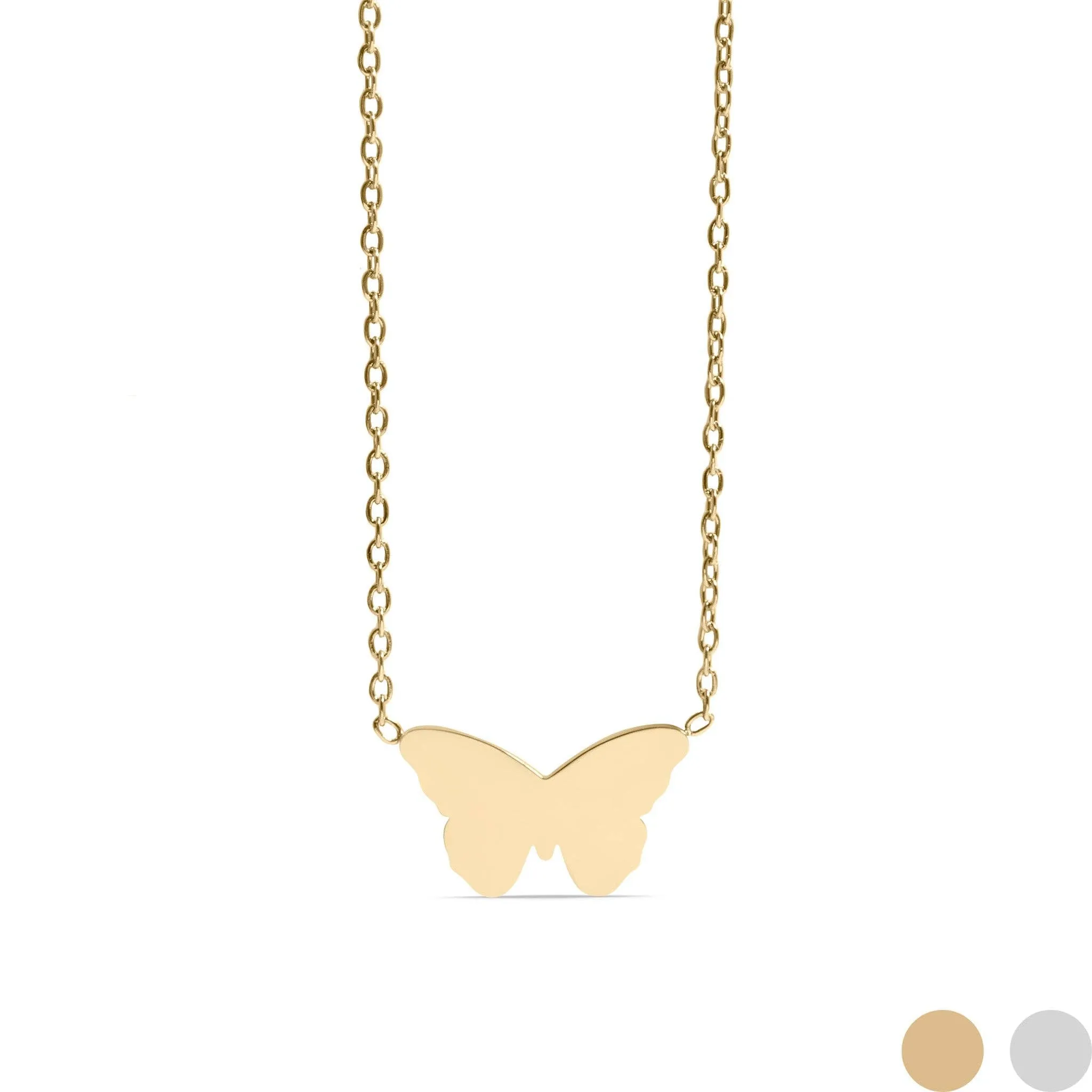 Sage 18K Gold PVD Held Butterfly Necklace