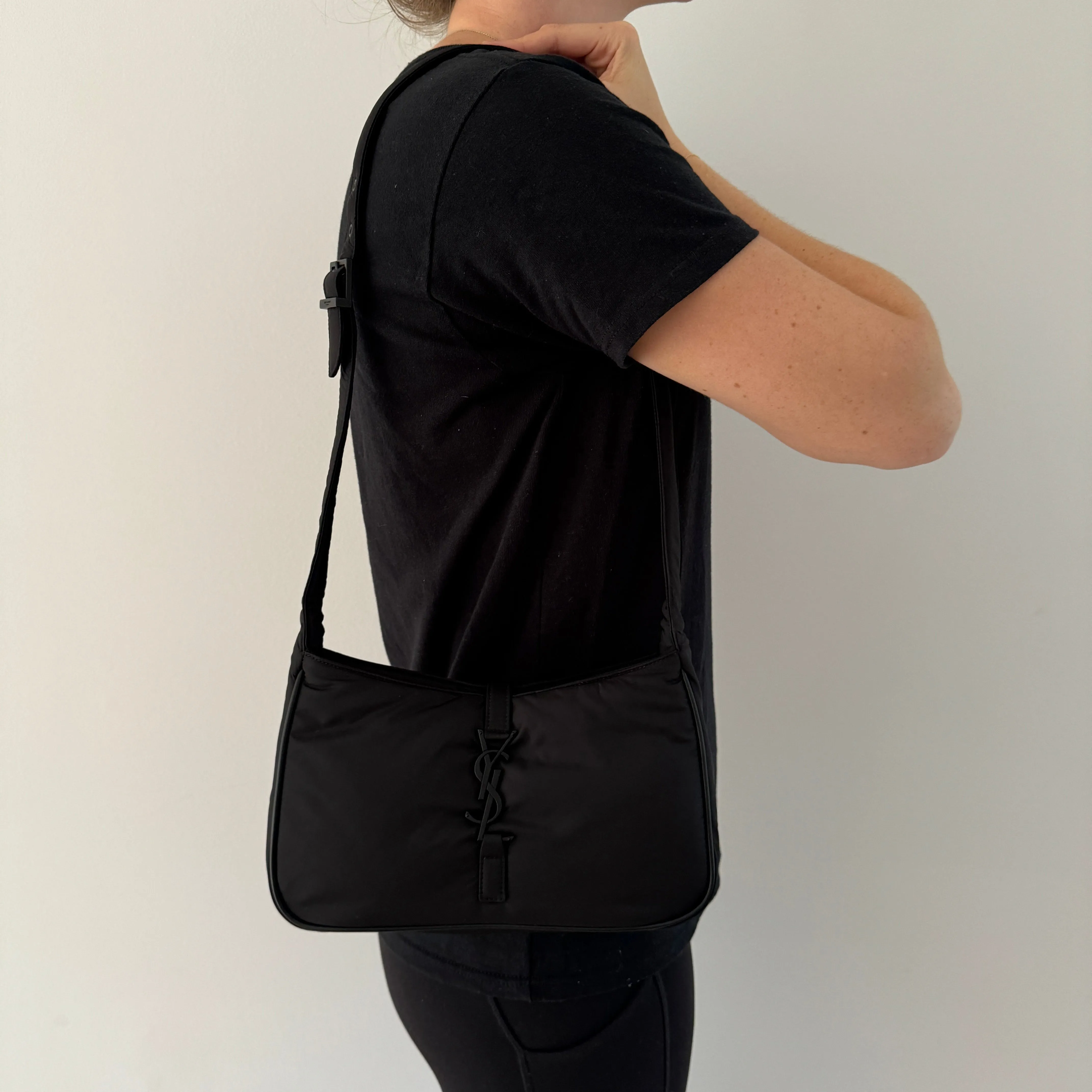 Saint Laurent Le 5 À 7 Nylon Shoulder Bag