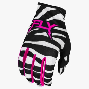 SALES SAMPLE: FLY Racing Lite Uncaged Gloves Black/White/Neon Pink (LG)