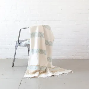Sand/Azure Camden Beach Blanket/Throw