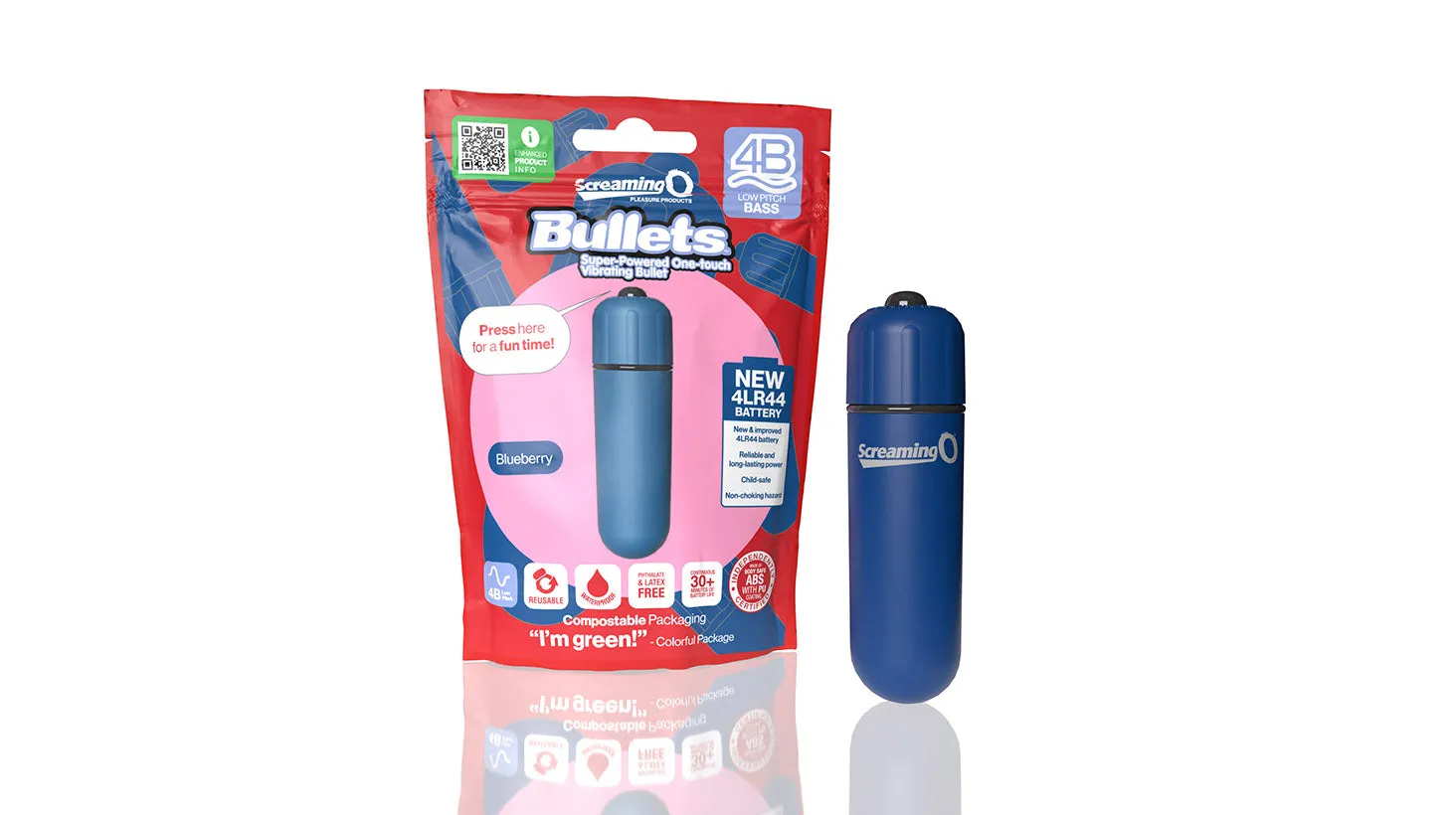 Screaming O® 4B Vibrating Bullet Blueberry