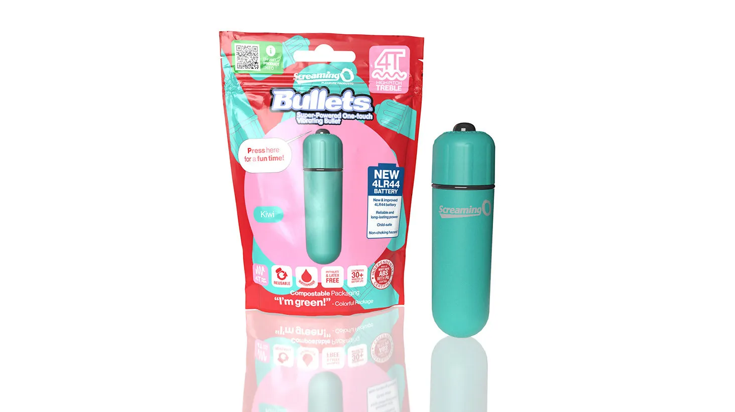 Screaming O® 4T Vibrating Bullet Kiwi