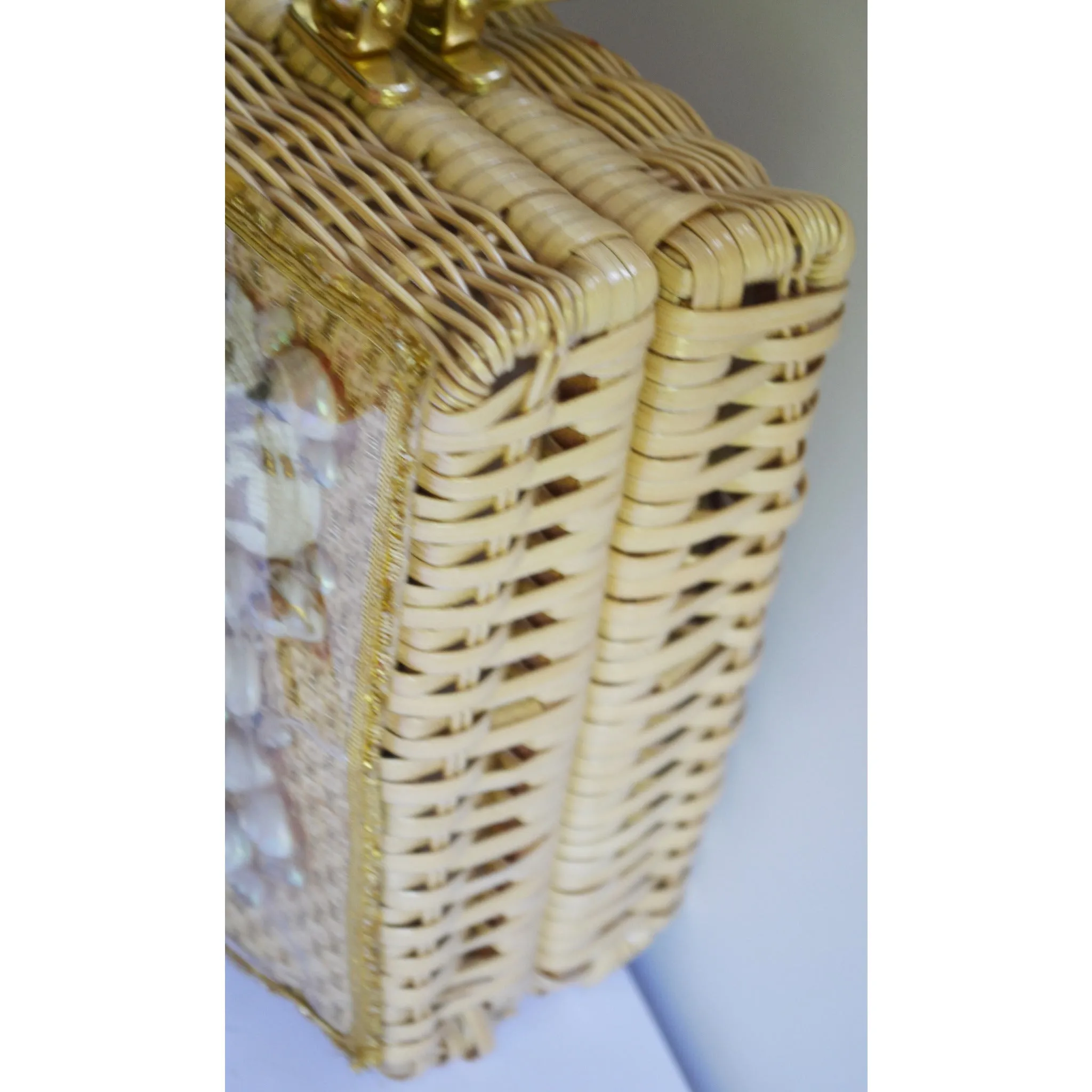 Sea Creatures Seashell Wicker Purse