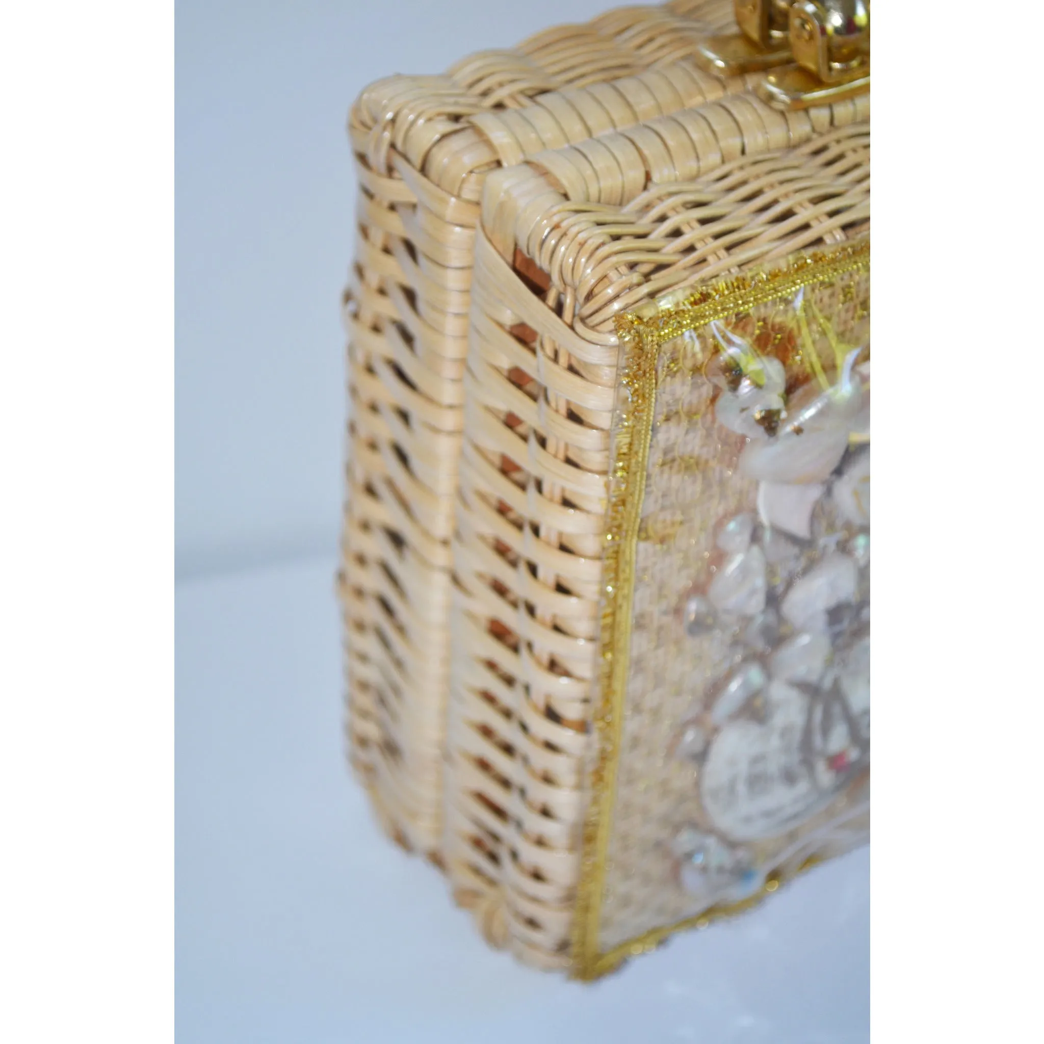 Sea Creatures Seashell Wicker Purse