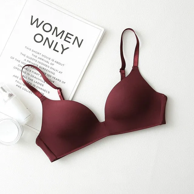 Seamless Bras for Women Push Up Bras No Wire Brassiere A B Cup Underwear Sexy Bra Three Quarters(3/4 Cup)  Lingerie