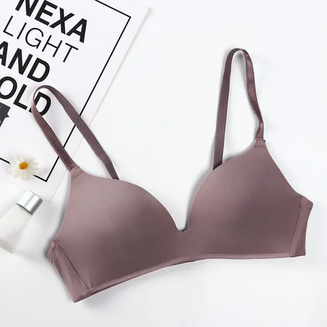 Seamless Bras for Women Push Up Bras No Wire Brassiere A B Cup Underwear Sexy Bra Three Quarters(3/4 Cup)  Lingerie